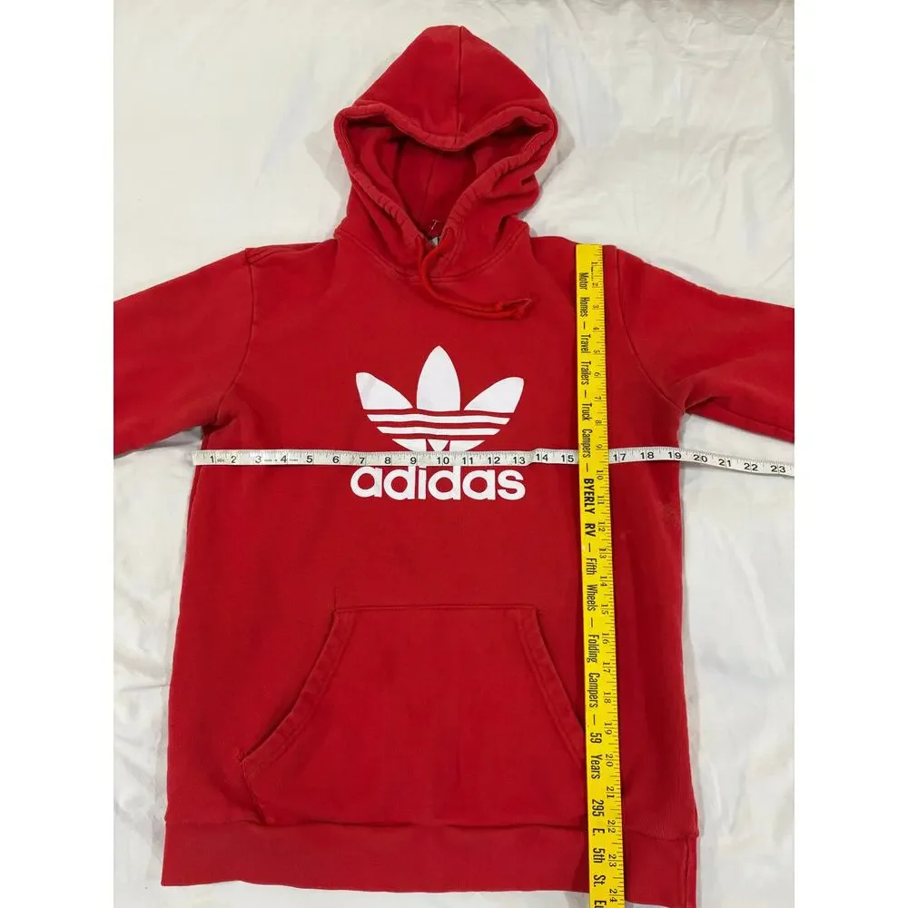 Adidas Red Pullover Hoodie Size Small